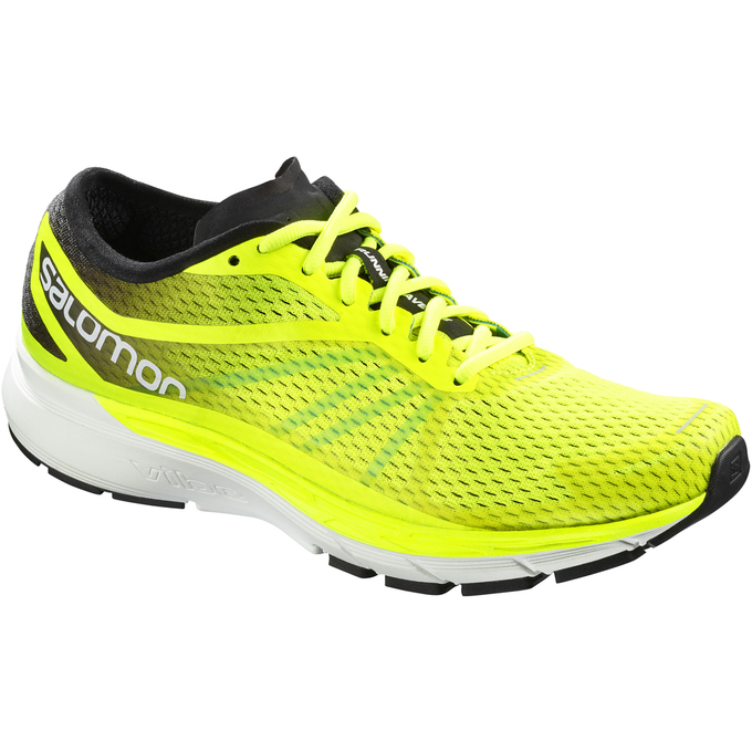 SALOMON SONIC RA PRO Philippines - Men's Running Shoes - Fluorescent Yellow | 498615-XGA